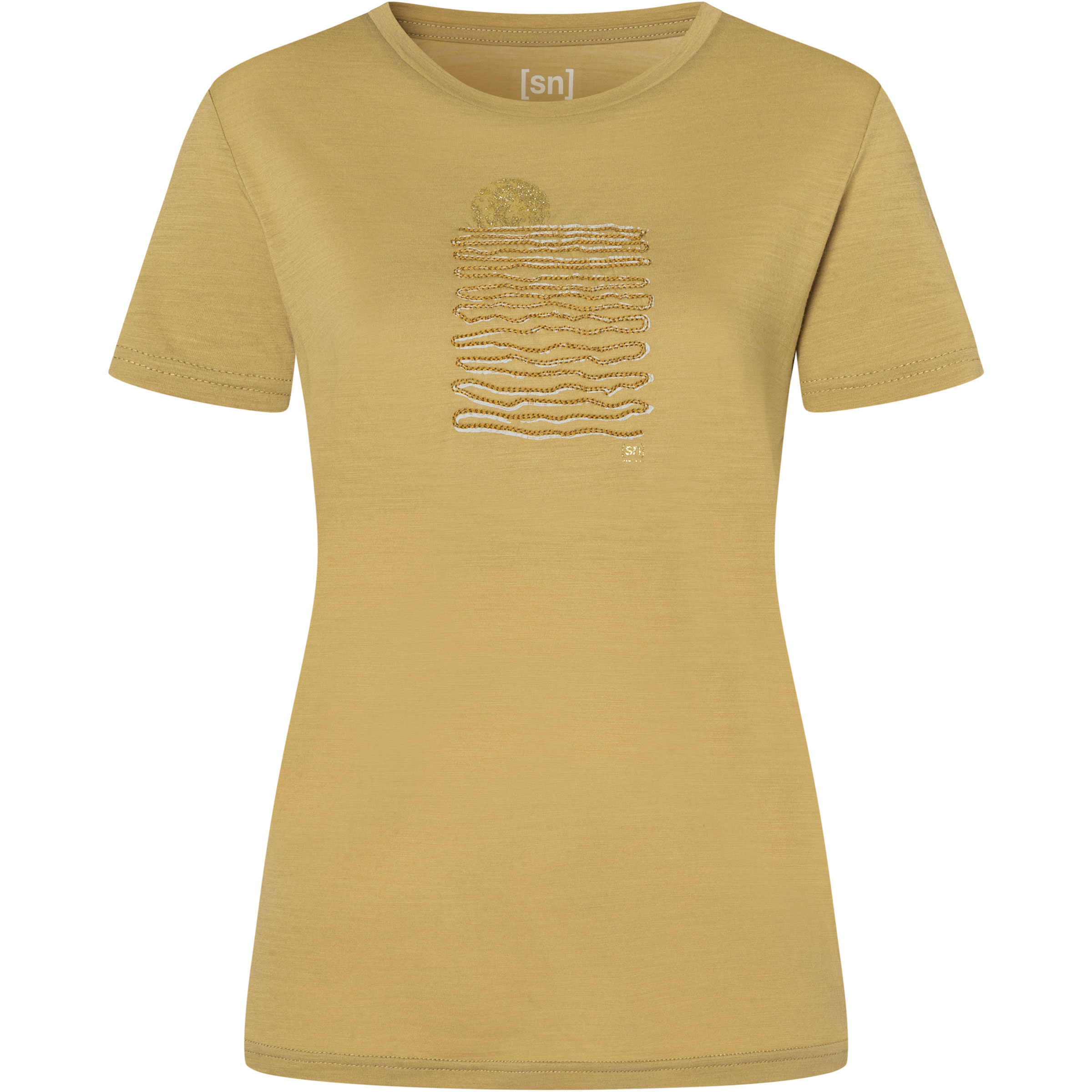 Super.Natural Sea Line Damen T-Shirts beige Größe XS Lifestyle Hautfreundlich Merinowolle