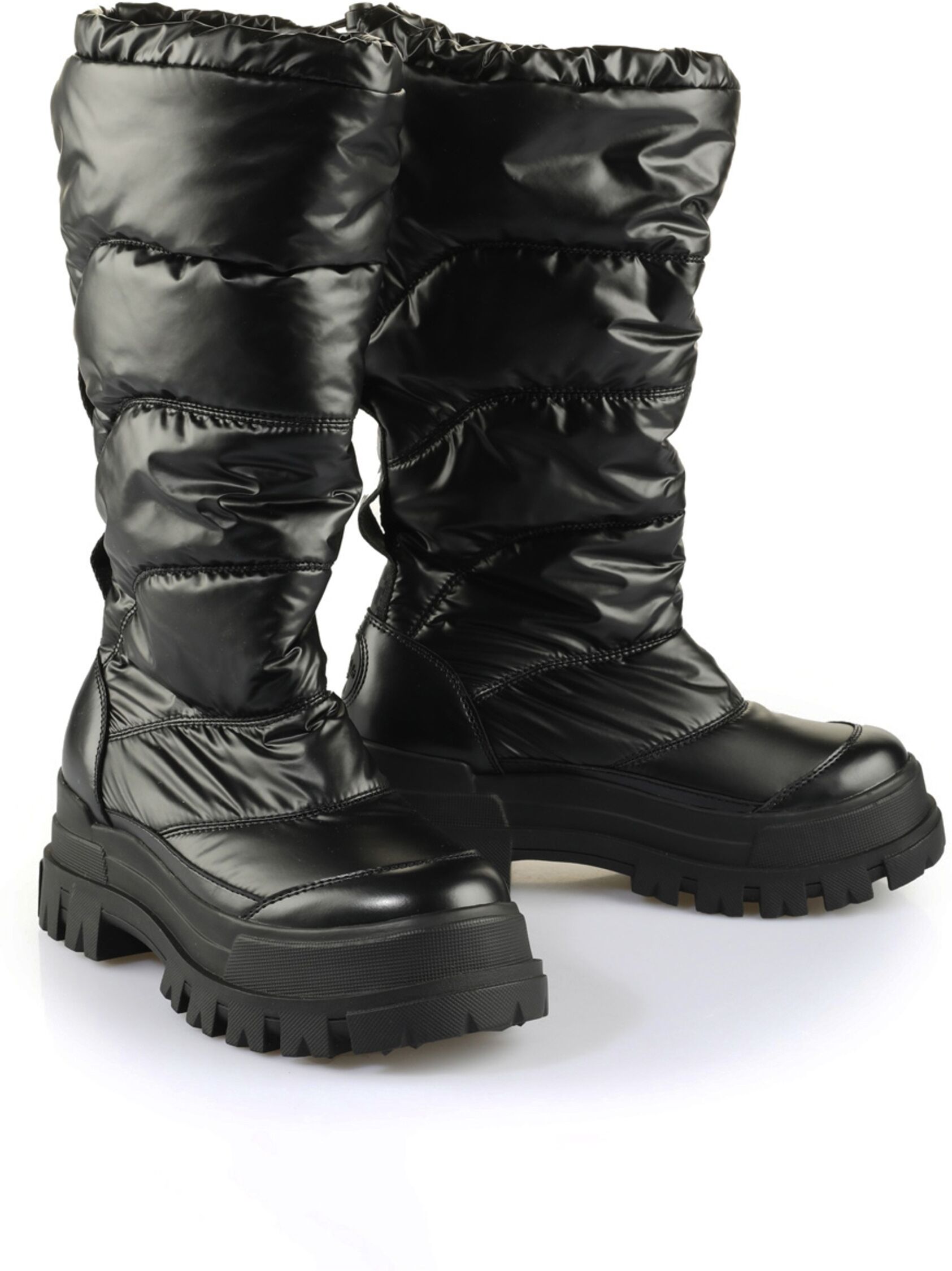 Stiefel BUFFALO "Buffalo aspha snow puffer", Damen, Gr. 41, schwarz, Polyamid, unifarben, Schuhe Stiefel