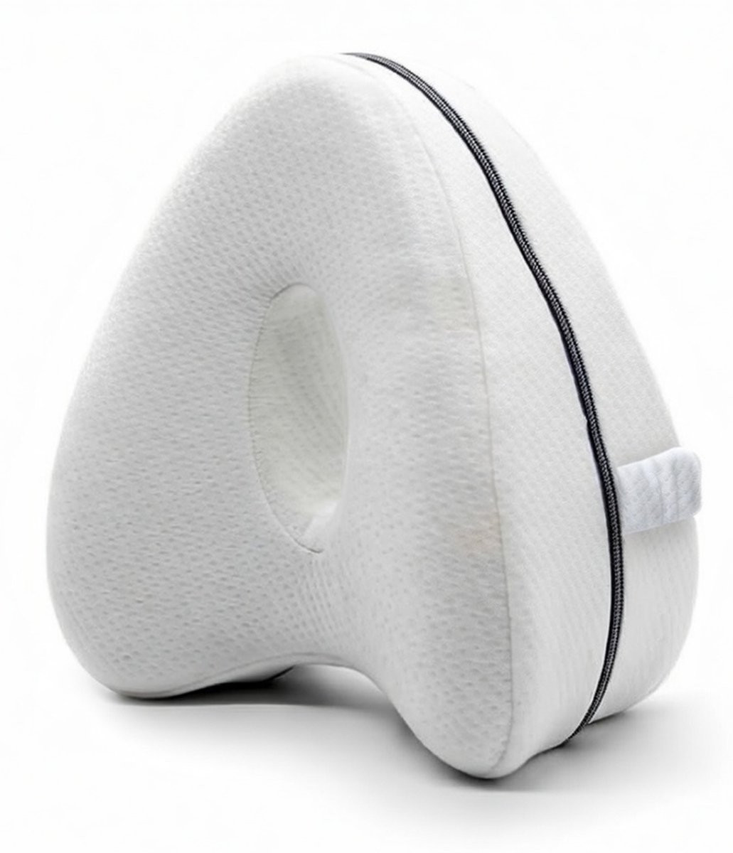 Sleeptight Kniekussen voor zijslapers - Orthopedisch traagschuim beenkussen met band - 25 cm