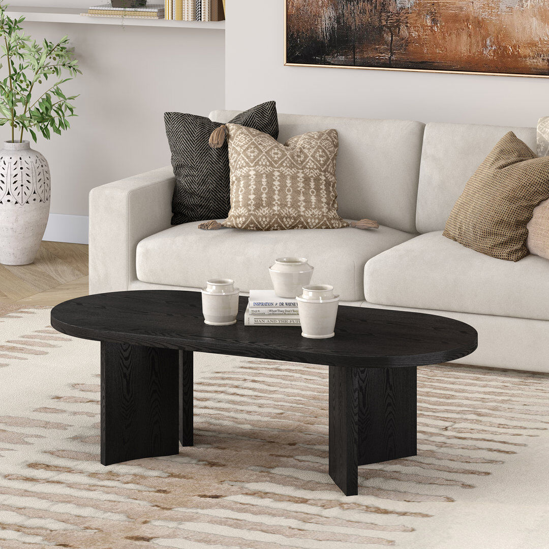 17 Stories Mylia Sled Coffee Table Black