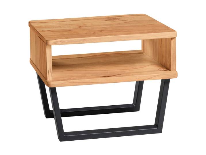 Hasena Nachtschrank, Buche, Metall, Buche, massiv, 48x36x38 cm, Typenauswahl, Holzmöbel, Holztische, Nachttische Holz