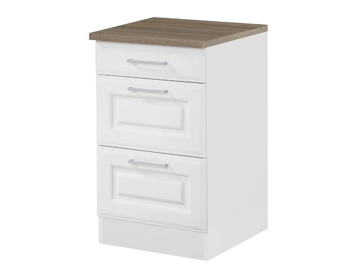 Meuble bas Rom II 50 x 85 x 60cm Blanc/Blanc