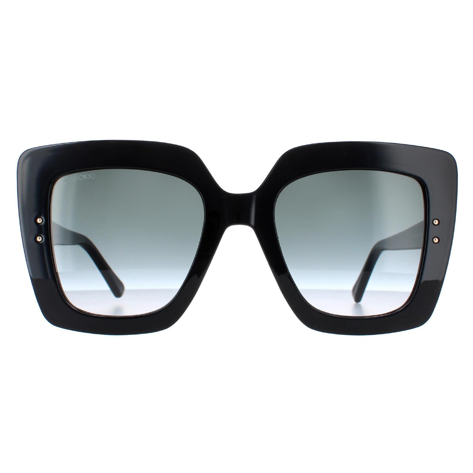Jimmy Choo AURI/G/S 807 90 zwarte donkergrijze zonnebril met kleurverloop