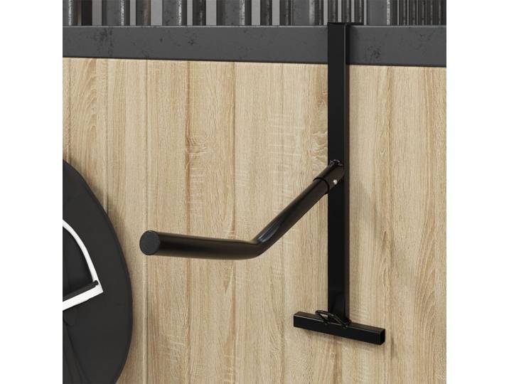 vidaXL Sattelhalter mit Trensenhaken Einarmig Tragbar Schwarz Eisen