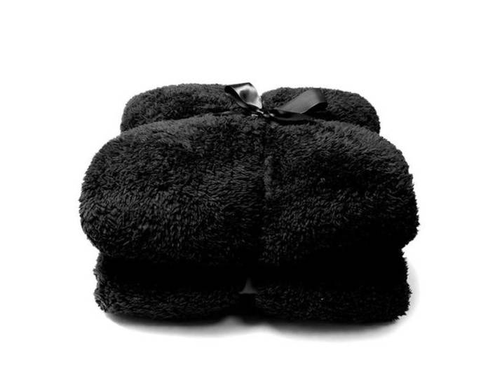 Unique Living Unique Living Teddy plaid 150x200cm black