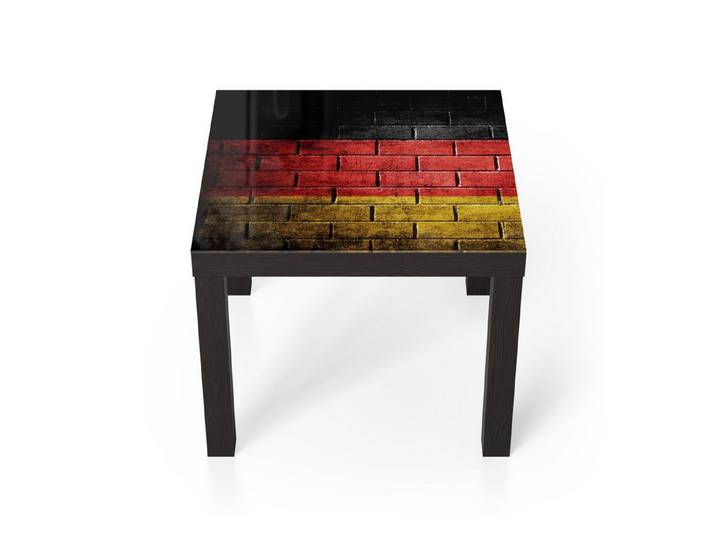 DEQORI Couchtisch 'Flagge der Einheit', Glas Beistelltisch Glastisch modern