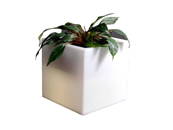SLIDE vase lumineux Q-POT LIGHT (Blanc - Polyéthylène)