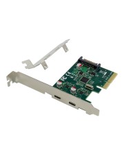 Conceptronic 2-PORT USB 3.2 GEN 2 TYPE-C PCIE 2-Port Gen 2 Type-C PCIe Card -- 2 super speed 10Gbps Supports hot-swapping UASP 15 pin SATA con (EMRICK07G)