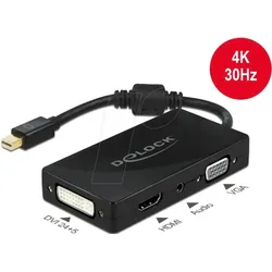 DELOCK 62073 - DisplayPort Adapter, Mini DP Stecker auf VGA / HDMI / DVI