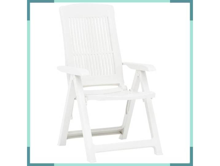 48766 Chaises inclinables de jardin lot de 2 Plastique Blanc