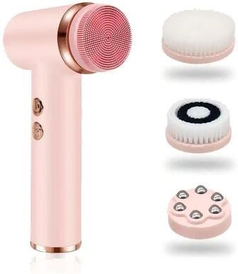 Inspired Finds 4 in 1 Electric Facial Cleansing Brush Waterproof Portable Face Scrubber For Deep Cleansing, Exfoliating & Blackhead C 4 in 1 Electric Facial Cleansing Brush Waterproof Portable Face Scrubber For Deep Cleansing, Exfoliating & Blackhead C