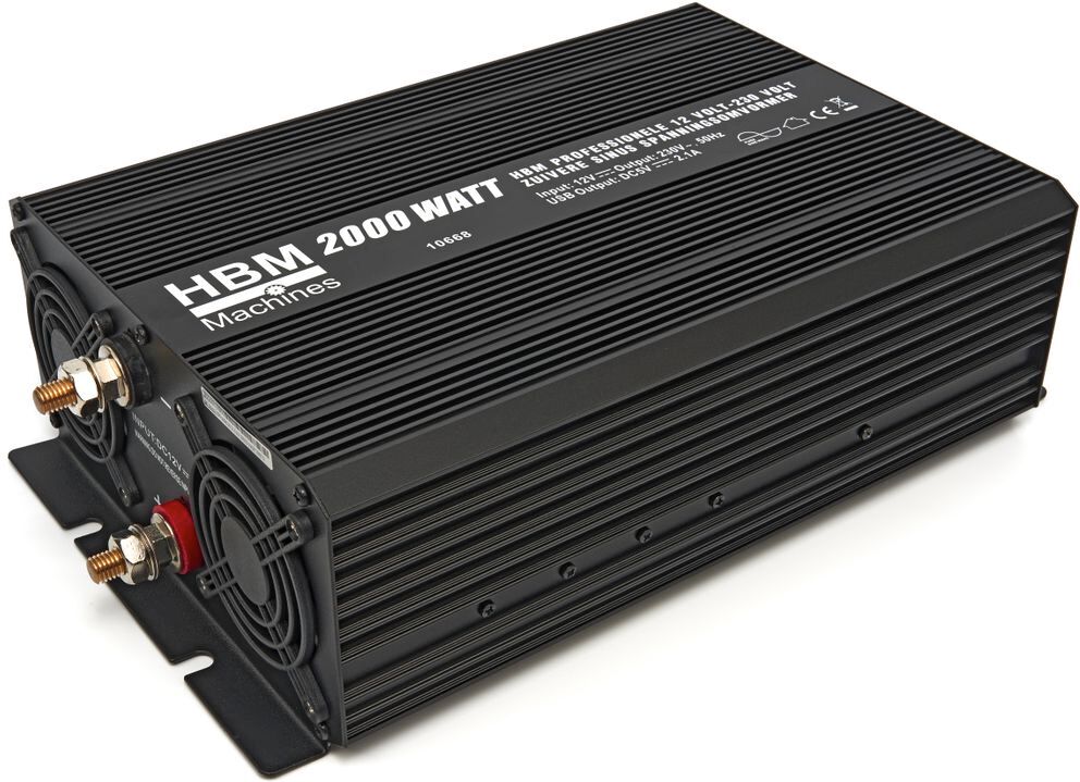 HBM Professional 12 Volt – 230 Volt reine Sinuswellen-Spannungswandler