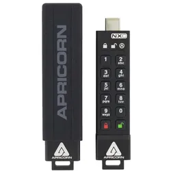 Apricorn Aegis Secure Key 3NXC (64 GB, USB-C), USB Stick, Schwarz