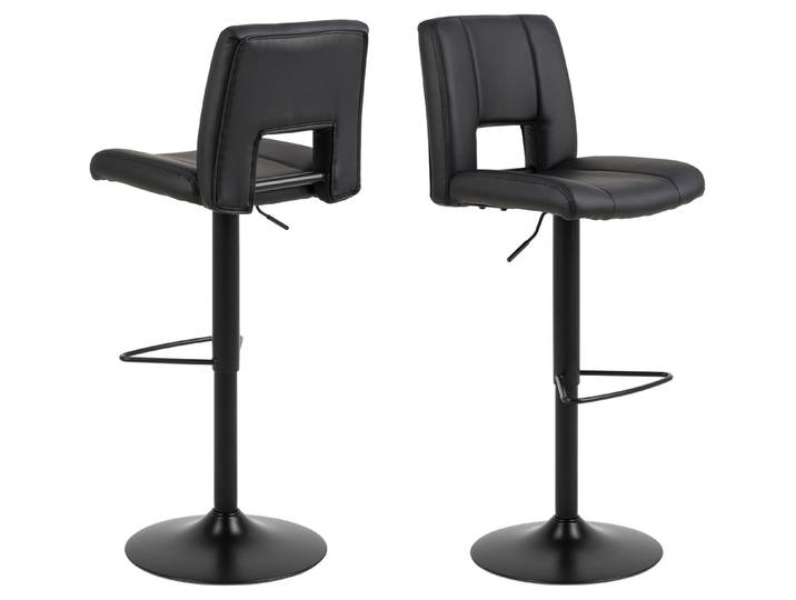 ACTONA GROUP Barhocker (2er-Set) in schwarz - 41,5x115x52 (BxHxT) (2er-Set)