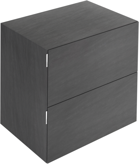 Keuco Edition 11 Art Sideboard 32542920800 80x70x49cm, 2 Frontauszüge, Keramik, basalt