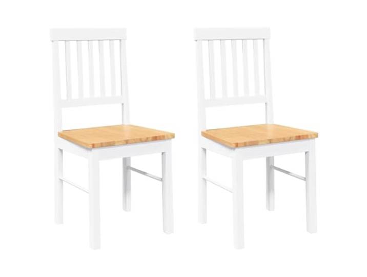 POUFGDR Essstühle, 2 Stück, weiß, Massivholz, Gummi 2 Stück, ergonomisches Design, Holzbeine, massives Gummibaumholz, Esszimmer, Wohnzimmer, Lesen, Entspannen
