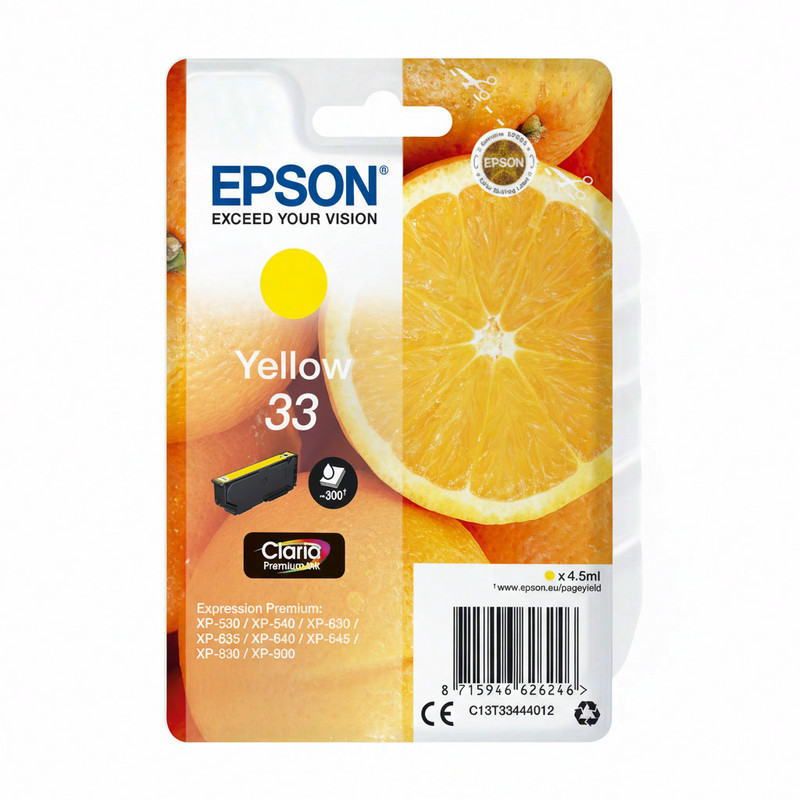 Epson Claria Premium inkt cartridge Geel 33 singlepack