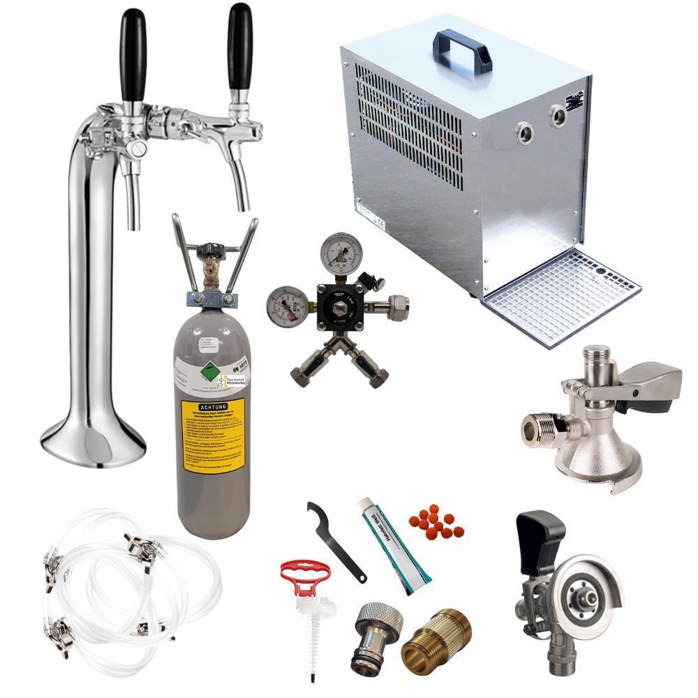 Komplettset Untertheke 2 leitig Flachkeg/Typ M
