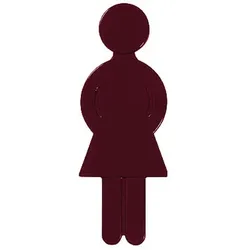 Türsymbol aus Nylon Damen | dunkelrot