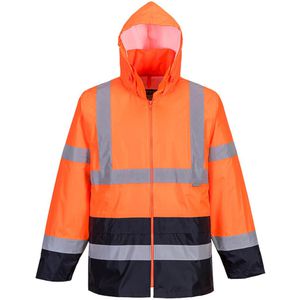 Portwest Arbeitsjacke Regenjacke H443, Warnschutzjacke, orange-marine, wasserdicht,Gr.XXL
