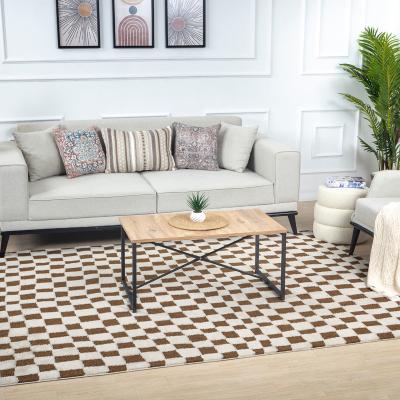 Teppich LIVABLISS "GIJON", braun (terrakotta), B:200cm H:14mm L:275cm, Polyester, Teppiche, Teppich