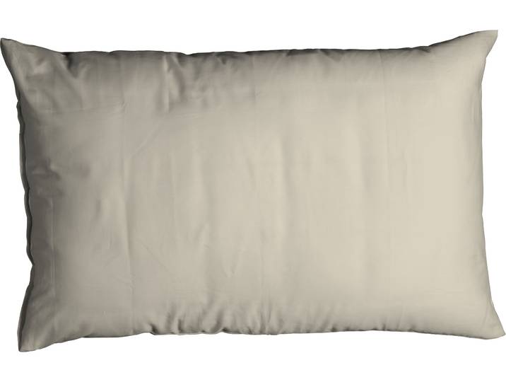 Kissenbezug CASATEX Uni , grau (taupe), B:40cm L:80cm, Satin, Baumwolle, Kissenbezüge, Kissenbezug, Uni Design, Reissverschluss, tolle Farben