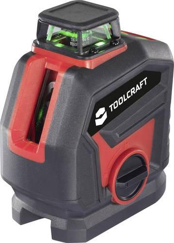TOOLCRAFT Kreuz und Punktlinienlaser grüner Laser, inkl. 360° Laser, selbstnivellierend Reichweite (max.): 30m