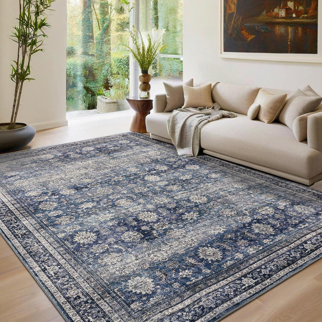 Marlow Home Co. Rectangle Oriental Area Rug Blue 200*290cm