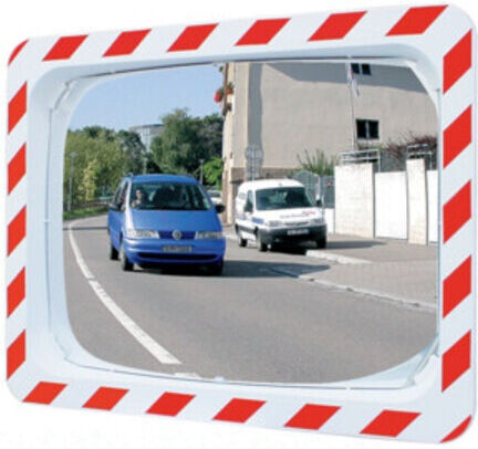 SPL Miroir de circulation H400×I600mm plastique, rouge/blanc pour 2 directions 9m (554)