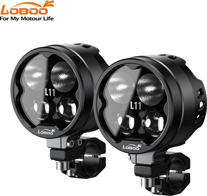 LOBOO L11 Zusatzscheinwerfer für Abblendlicht und Fernlicht (schwarz) (10.1.01111.001.01)