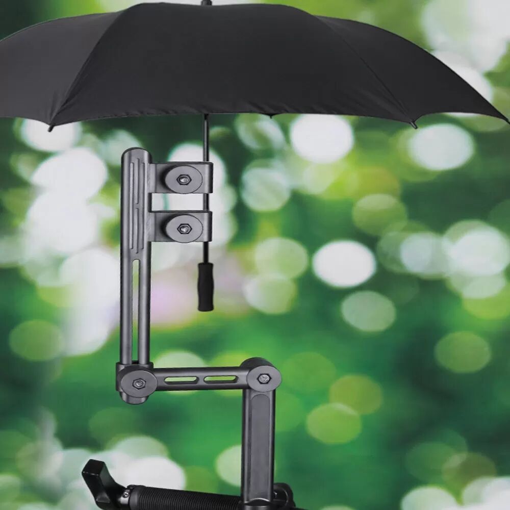 INF Faltbarer Fahrrad-Regenschirmhalter - Verstellbare freihändige Fahrrad-Regenschirmhalterung