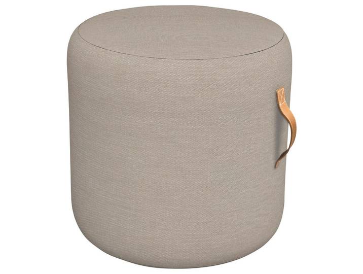 Outdoorpouf, Taupe, Uni, Füllung: Polyurethan (Pur), 45 cm, Indoor, Outdoor, wasserabweisend, Sitzfläche gepolstert, mit Griff, formstabil, Gartenmöbel, Gartensessel, Outdoor-Sitzsäcke