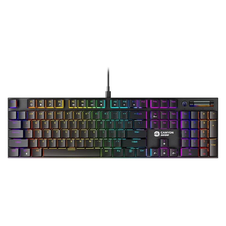 Canyon Cometstrike GK-55, 104keys Mechanical keyboard, 50million times life, GTMX red switch, RGB (US, Kabelgebunden) (CND-SKB55-US)