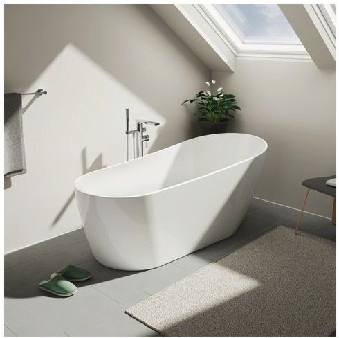 Duravit DuraFaro Badewanne 700566000000000 150x70cm, freistehend, weiß, oval