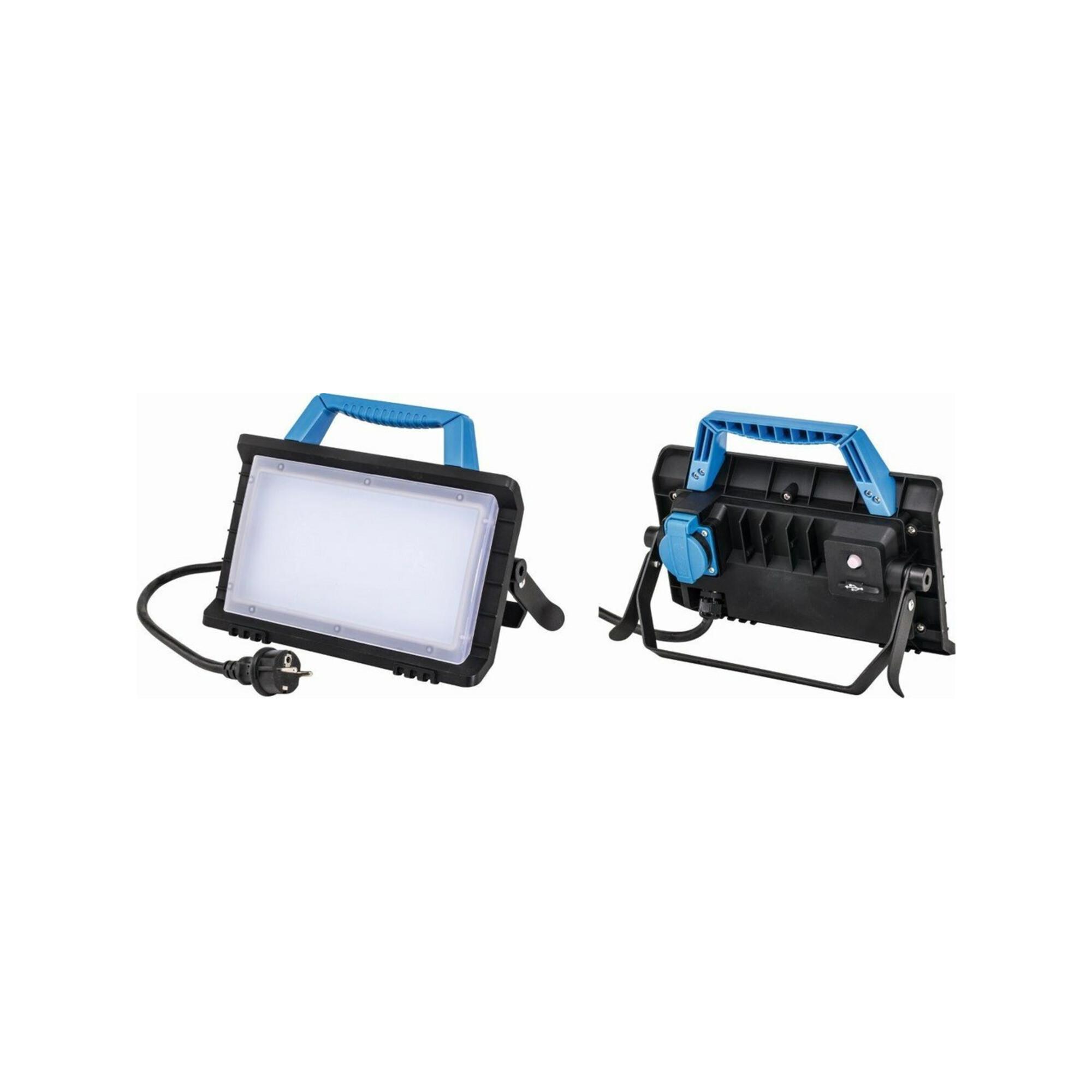 LED Arbeitsleuchte 24W "Optiline" IP54 m. USB- und Schukodose m. 3m ; as - Schwabe (46344)