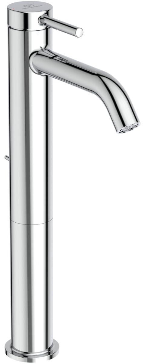 Dripio Wasbakmengkraan met één hendel, hoog model, verchroomd, waterbesparend, uitloop: 13,5 cm