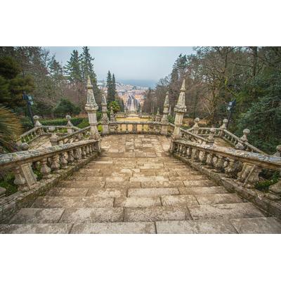 Fototapete PAPERMOON "Alte Steintreppe", bunt, B:4m L:2,6m, Vlies, Tapeten