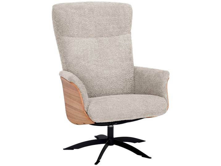 Welnova Relaxsessel, Beige, Metall, Eiche, 71x104x77 cm, Fußauswahl, Stoffauswahl, Relaxfunktion, Wohnzimmer, Sessel, Relaxsessel