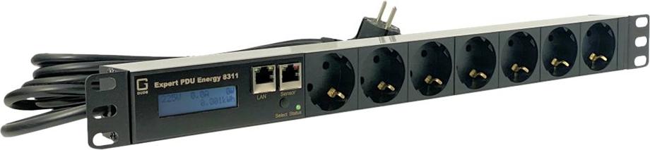 Güde 8311-2, Messgerät, 1U, Schwarz, LCD, 7 AC-Ausgänge, Typ F