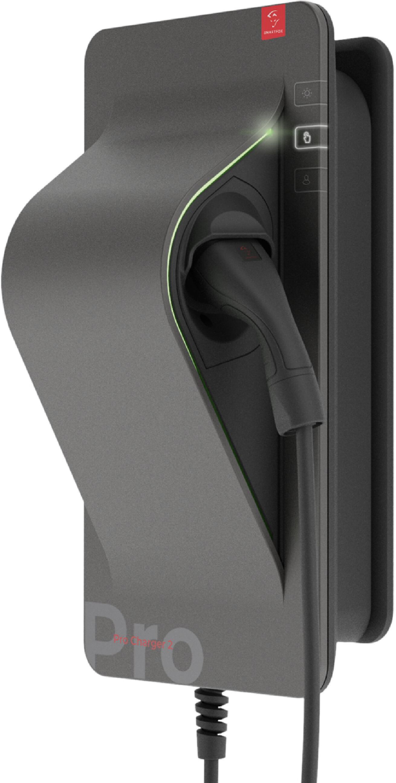 SMARTFOX 0796554799049 Wallbox Pro Charger 2 Grey Edition 11kW, 7m Kabel, RFID, OCCP, BiLa, Display