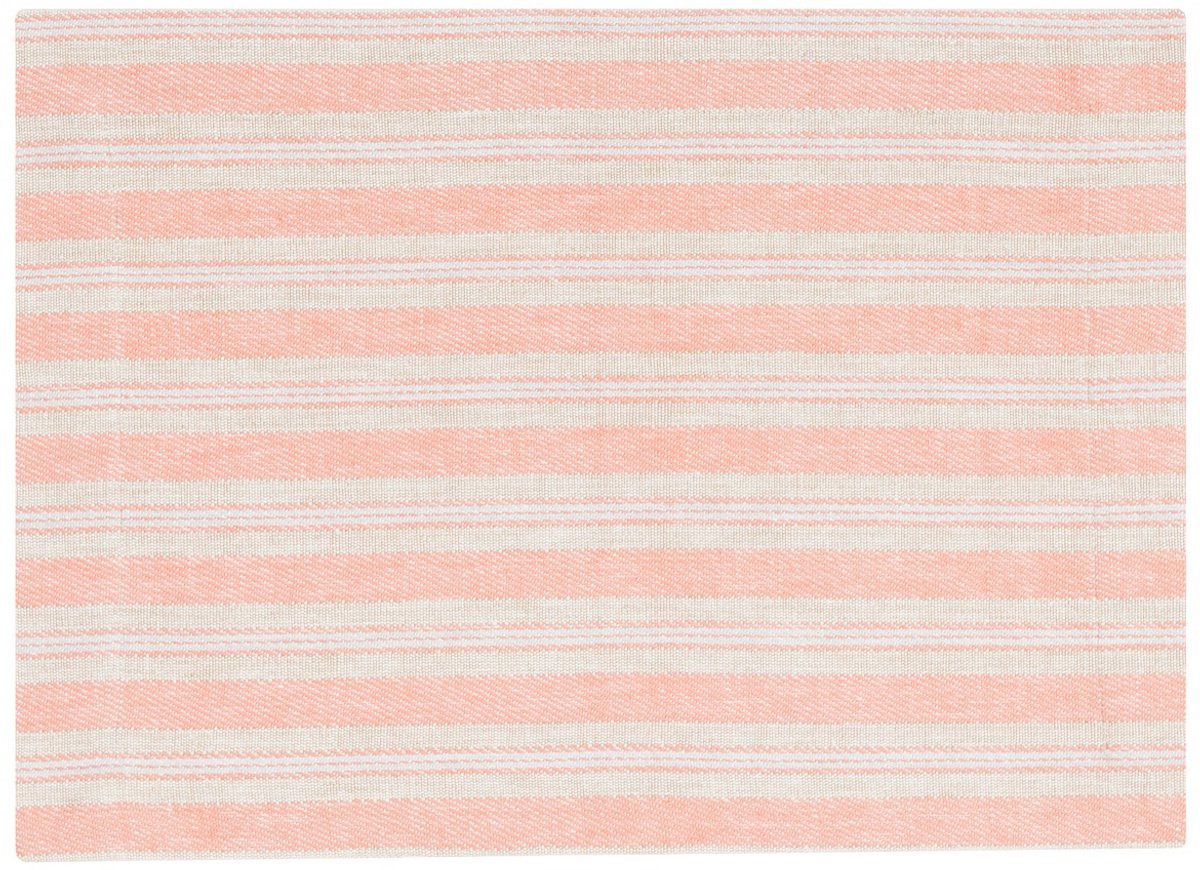 Linen & More Placemat Linen Stripe Coral Haze 35 x 50 cm