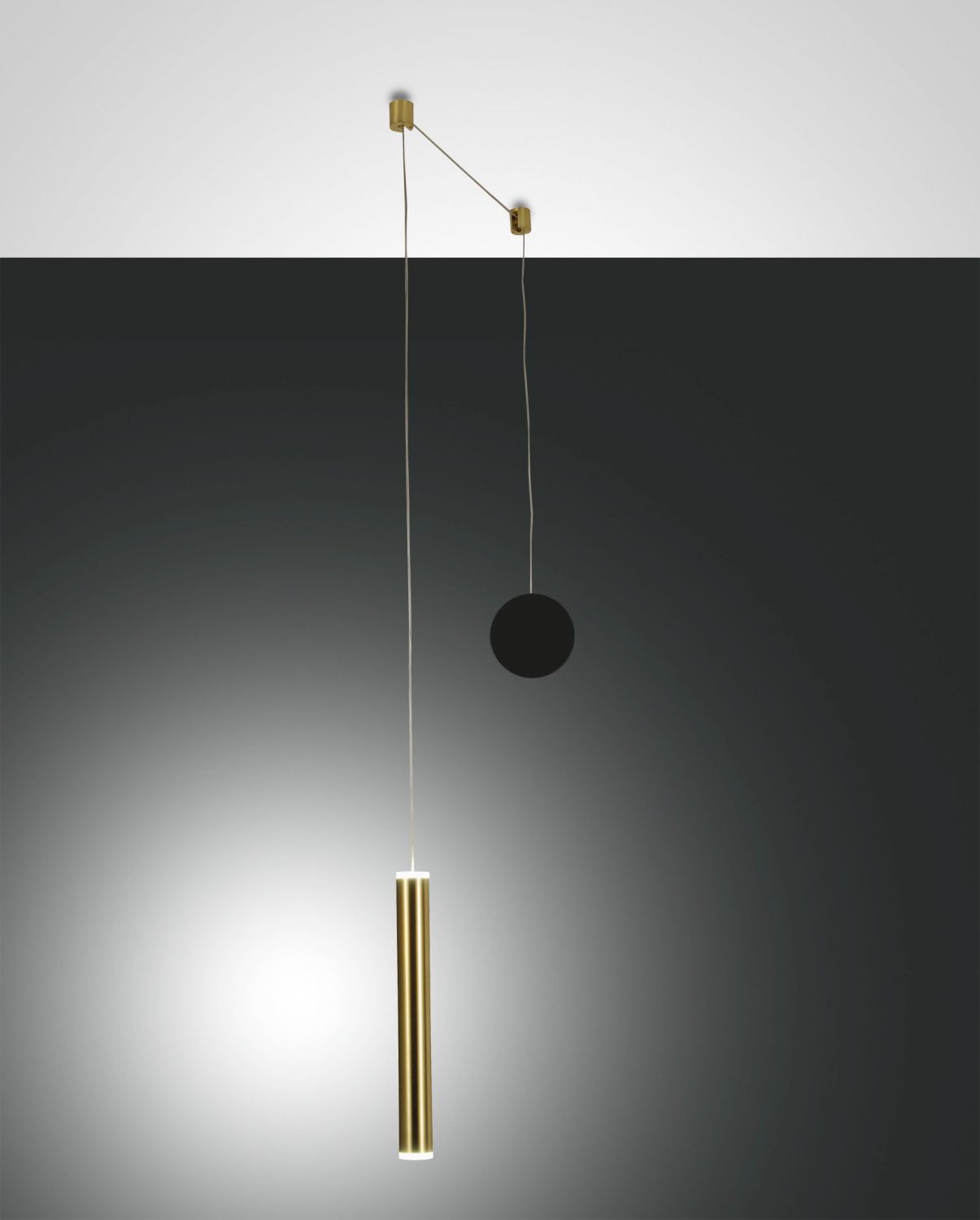 Fabas Luce LED-Pendelleuchte PRADO schwarz/Messing (Anschluss dezentral) 3685-41-209 8019282539490