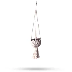 Macrame Pot Holder Decorative - Beige