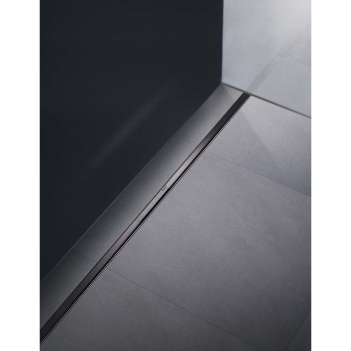 Geberit CleanLine50 Duschrinne 154447QC1 30-130 x 3 cm, Schwarz chrom poliert, bodeneben