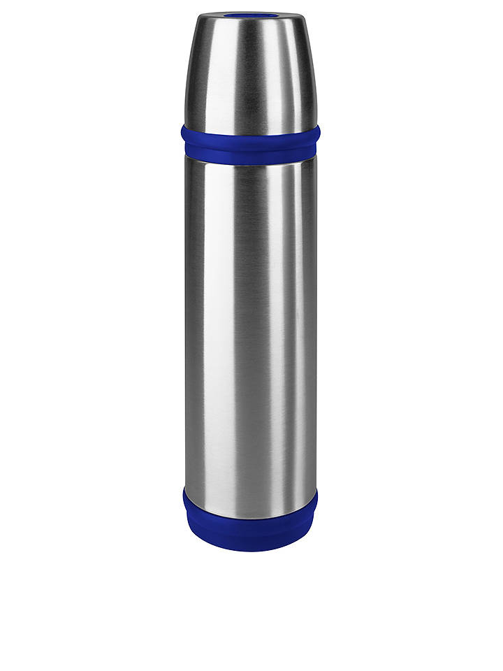 Emsa Isolierflasche "Captain" in Chrom/ Blau - 500 ml - onesize