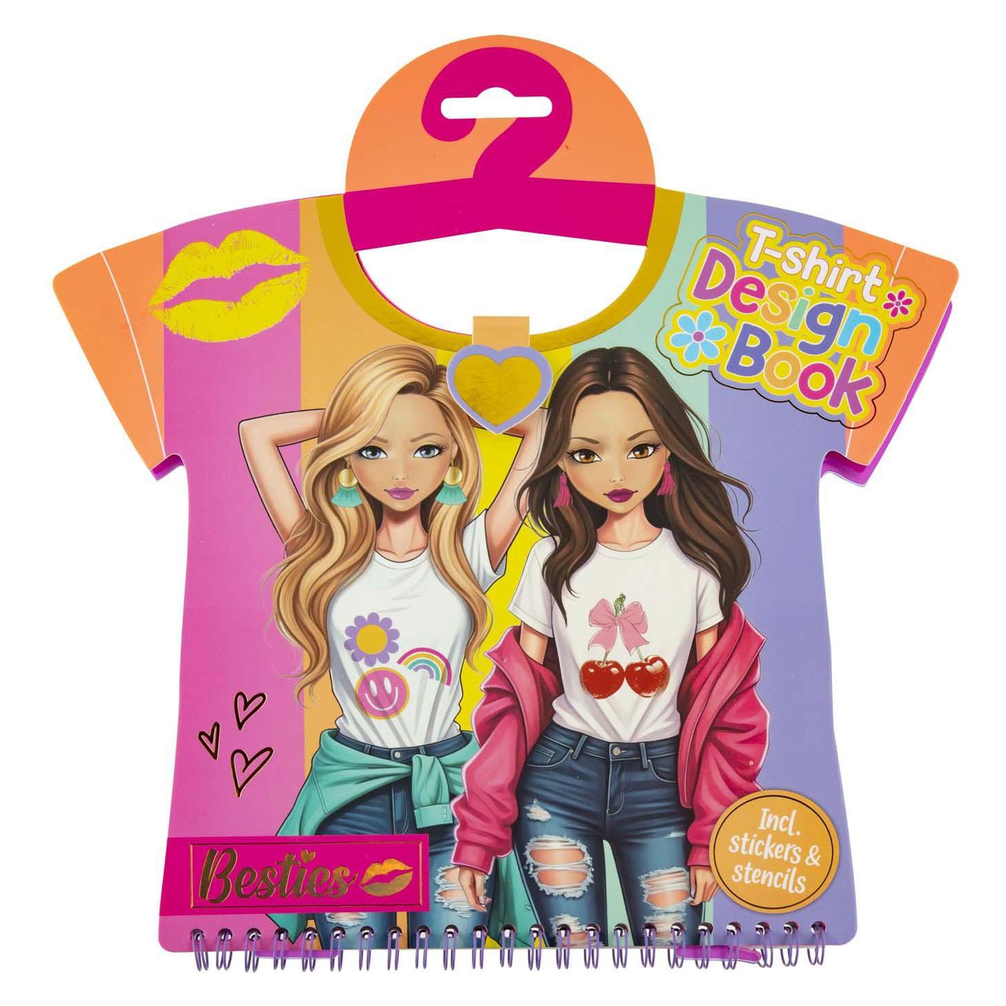Besties T-Shirt-Designbuch - 20 Blätter mit Aufklebern und Vorlagen (62771344)