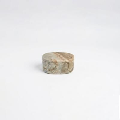 BIDKhome Toronto Marble Oval Display Box Sm.