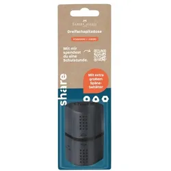 Share Dreifachanspitzer-Dose »Standard + Jumbo« schwarz, 4.5x6.2x4.2 cm