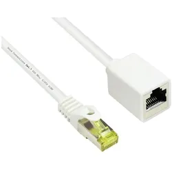 Varia SO-37078 - Patchkabelverlängerung, S/FTP, 10m, weiss (S/FTP, CAT7, 10 m), Netzwerkkabel