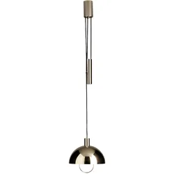 Tecnolumen Bauhaus HMB 25/300 Pendelleuchte, mit Rollenzug, aluminium poliert